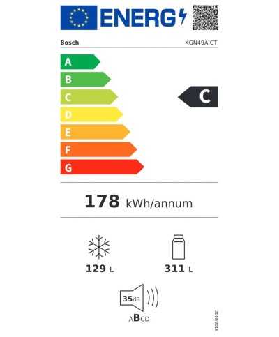 Frigo Combi No Frost 200 A 203 Cm. BOSCH GB KGN49AICT