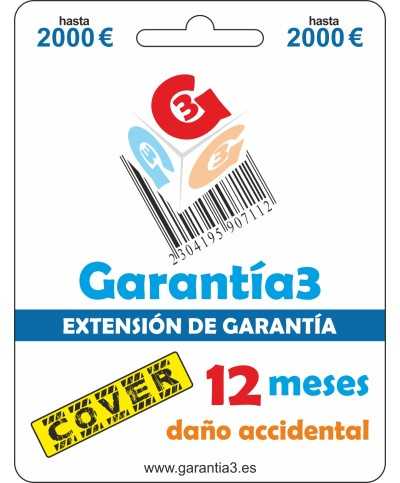 GARANTÍA3 COVER - 12 meses - tope máximo-2000